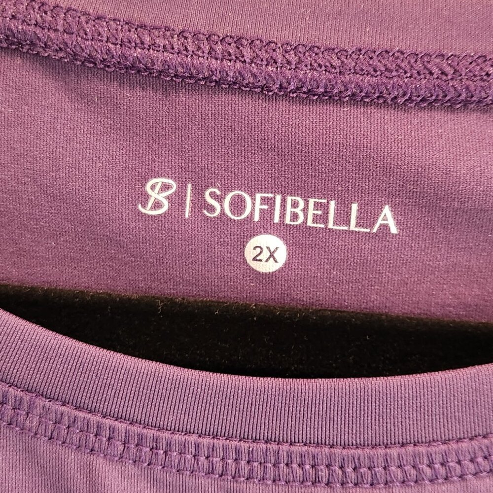 SOFIBELLA - NWT Women's Sleeveless Top - UV Colors -2X Plum - Picture 2 of 4